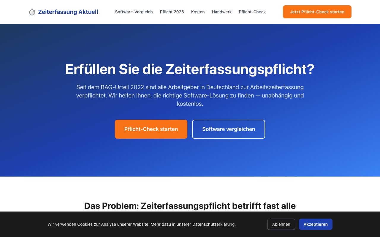 Zeiterfassung Aktuell